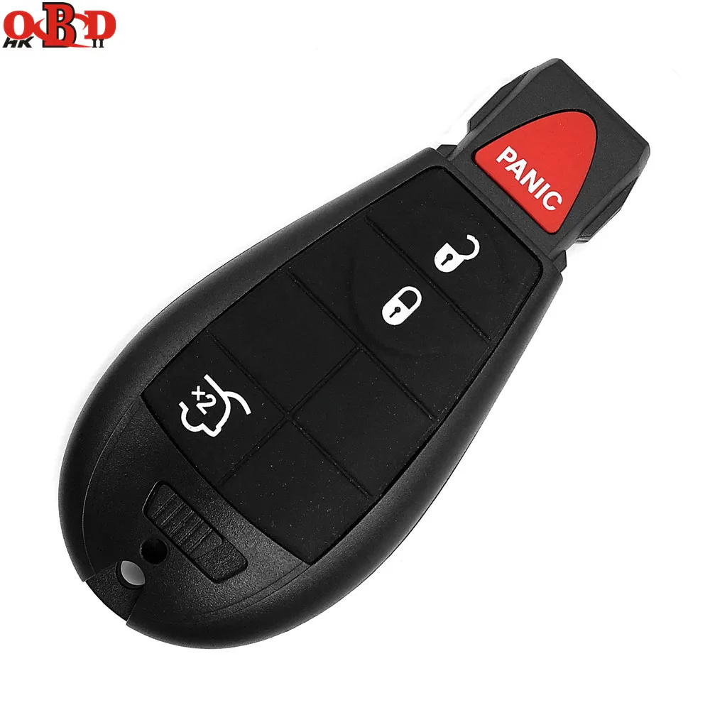 

HKOBDII 3+1 Buttons For Jeep Fobik Smart Remote key For Chrysler 433Mhz With Uncut Blade and 46 Electronic Chip