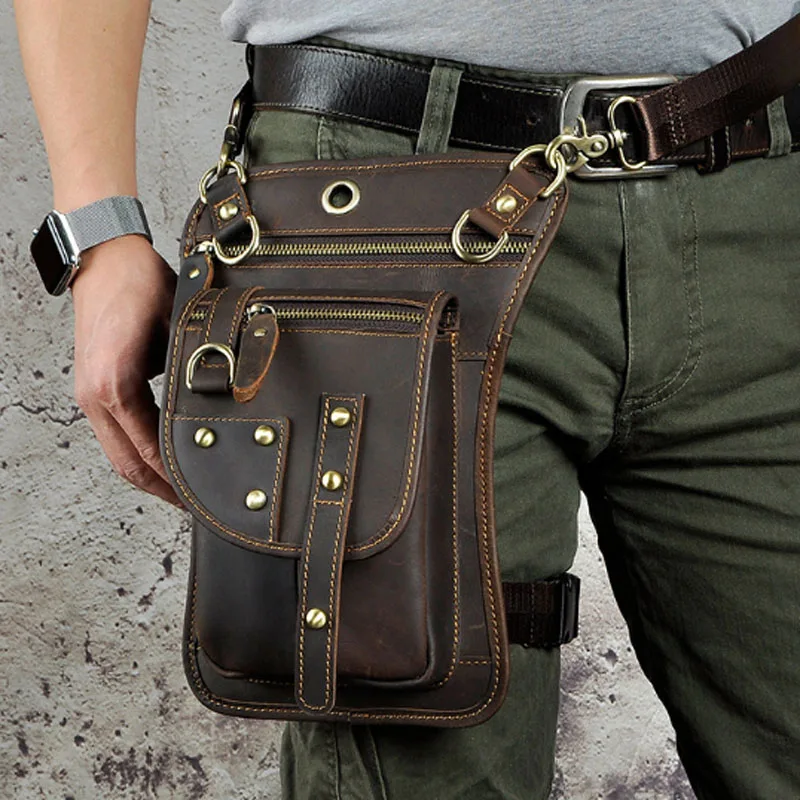 BULL CAPTAIN New Men Genuine Leather Waist Thigh Drop Leg Bag High Quality Messenger Shoulder Bag Belt Hook Fanny Waist Pack BULL CAPTAIN New Men Genuine Leather Waist Thigh Drop Leg Bag High Quality Messenger Shoulder Bag Belt Hook Fanny Waist Pack