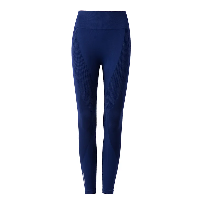 Женские штаны для йоги, высокая эластичность, Леггинсы для йоги с высокой талией для фитнеса, женские спортивные леггинсы, Леггинсы для спортзала, штаны для бега - Цвет: blue