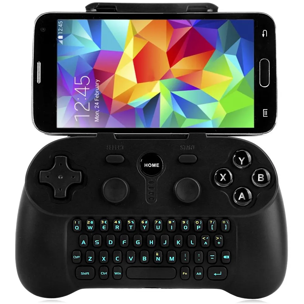  Brand New Wireless Bluetooth 3.0 Gamepad With Keyboard Gaming Controller For Android Smartphone Tablet Built-in 200mAh Battery 