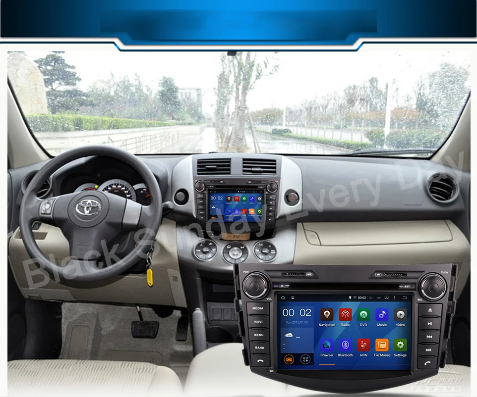 8 core 2 г + 32 г Android 6.0 Автомобильный DVD для Toyota RAV4 2007 2008 2009 2010 2011 автомобилей радио Стерео gps-навигация с руль