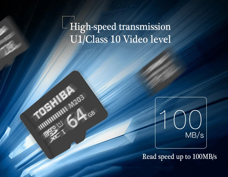 Micro SD карта TOSHIBA M203 UHS-I карта флэш-памяти 16 ГБ 32 ГБ SDHC 64 Гб 128 ГБ SDXC U1 класс 10 TF/SD карта cartao de memoria