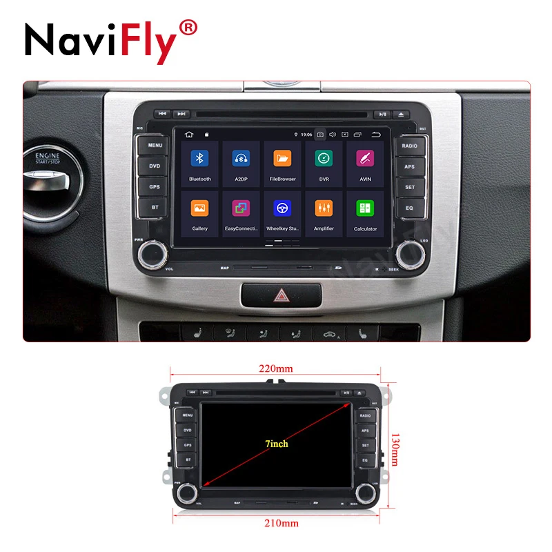 Clearance NaviFly Car multimedia player IPS DSP Android 9.0 dvd radio gps for VW Volkswagen GOLF 5 Golf 6 POLO PASSAT B5 B6 SKODA Seat 1