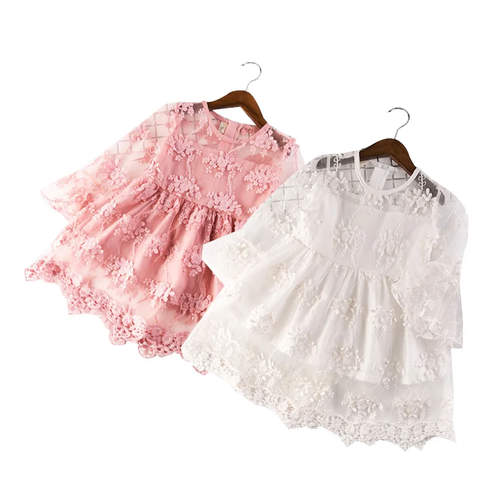 

Dresses Children's Clothing Summer Girl Clothes Kids Dresses For Girls Lace Flower Dress Baby Girl Party Wedding Girl Princess