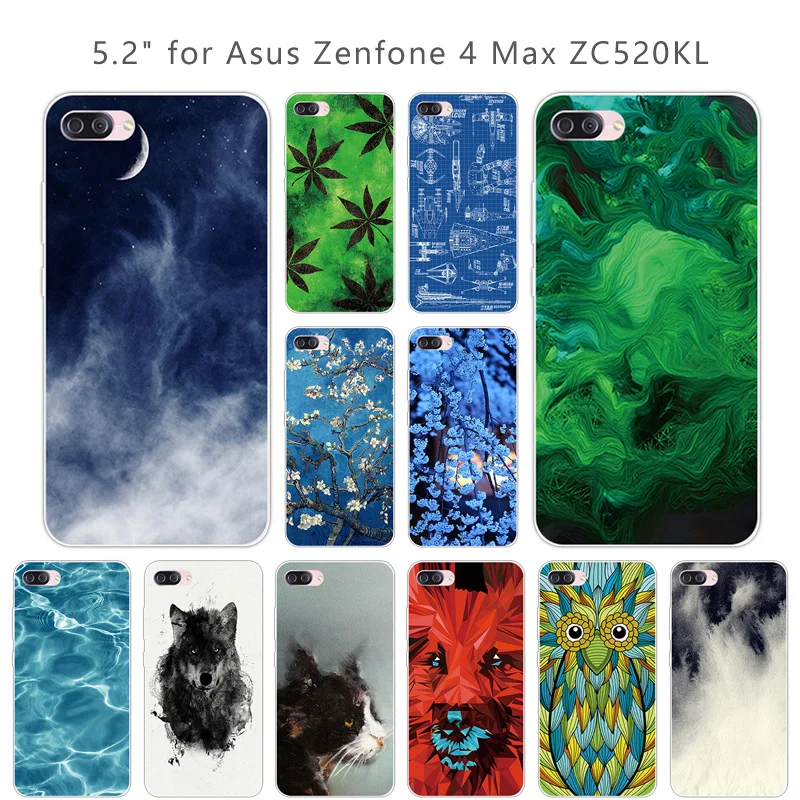 Чехол для Asus Zenfone 4 Max ZC520Kl ультратонкий ТПУ зеленый чехол задней панели из мягкого