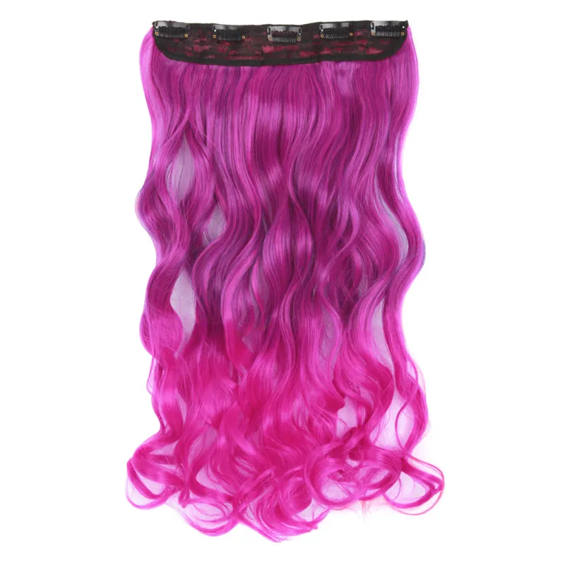2" 24" длинные прямые волосы для наращивания на заколках, 1 шт., 3/4 блонд, цветные термостойкие синтетические волосы, MapofBeauty - Цвет: G