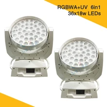 2 шт./лот) F светильник чехол Led Zoom Wash Moving Head светильник 36*15 Вт RGBWA Led Moving Head луч светильник Dj диско светильник ing