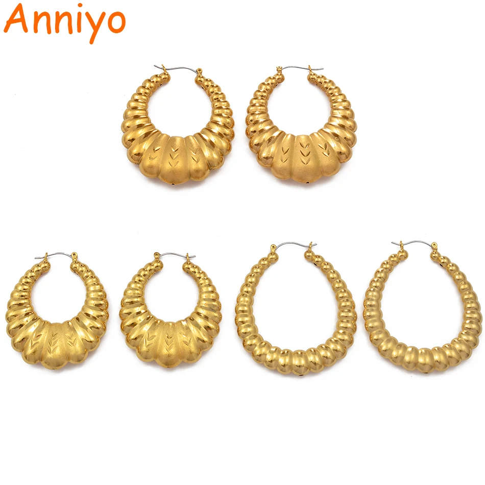 Anniyo большие полые серьги для женщин золотого цвета Африканский мама серьги ювелирные изделия свадебный подарок#195406