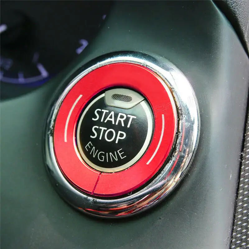 

Red Anodized Alloy Ignition Start Stop Button Cover Ring For Infiniti Q50 Q60