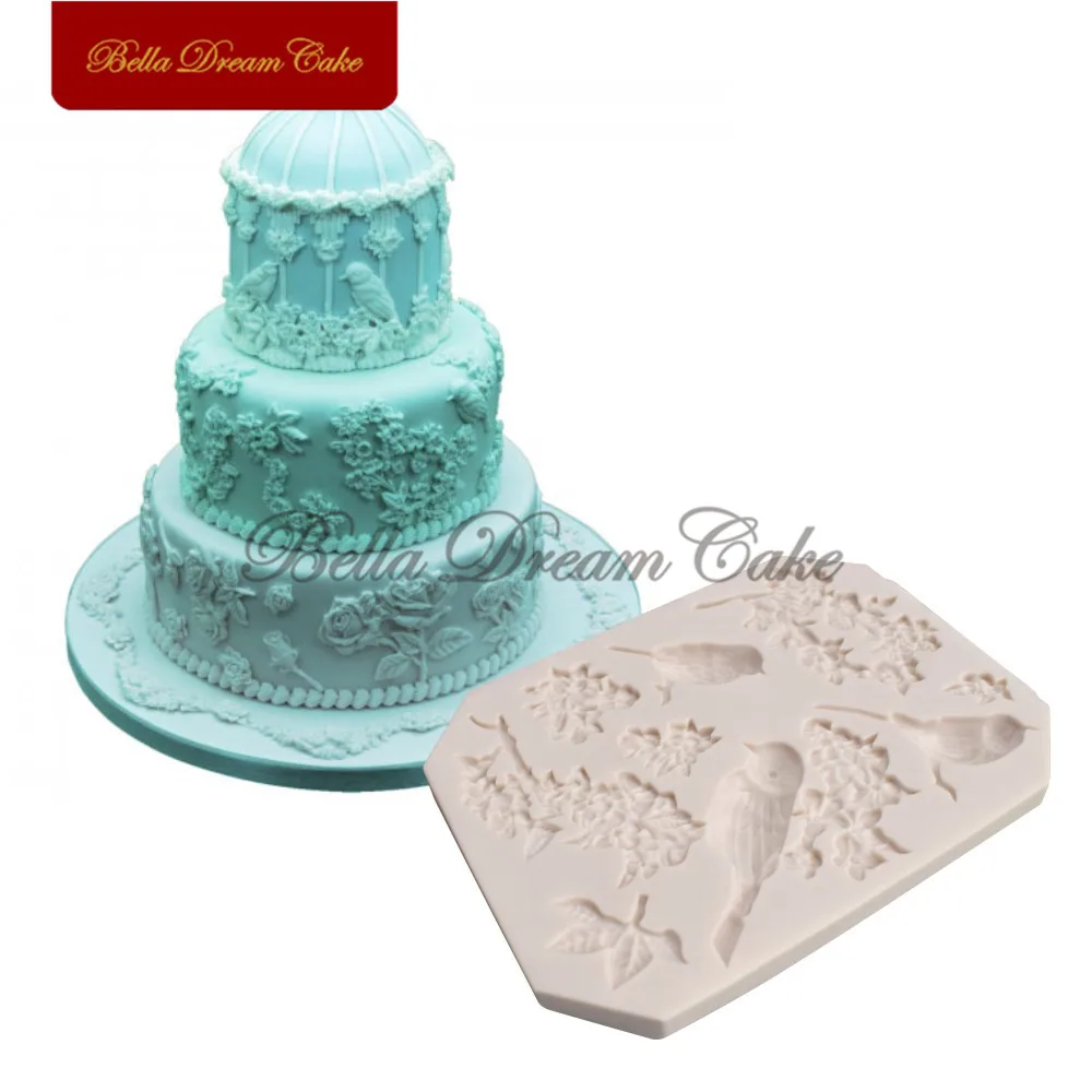 3 Piece Flower Silicone Mold Set - Daisy Fondant Molds For Cake Decorating & DIY Crafts