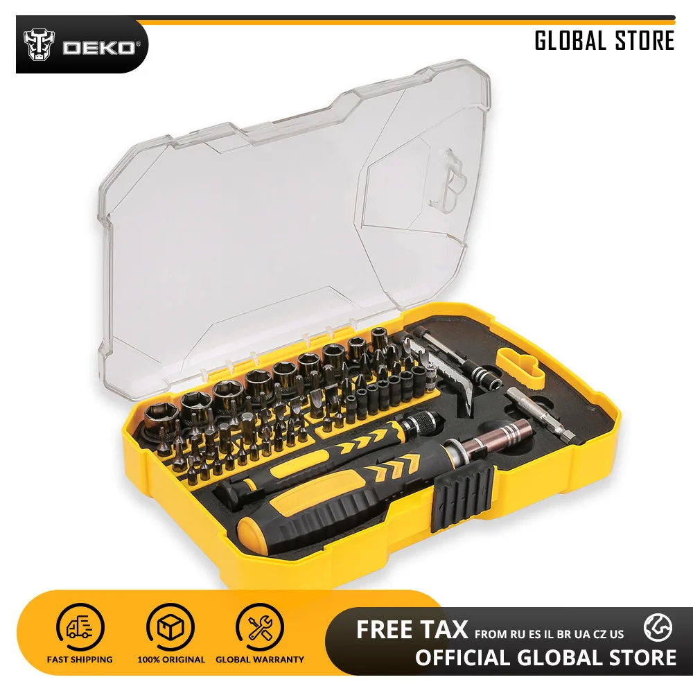 

DEKO LSD03 Repair Tool Kit Socket Screwdriver Kit DIY Household Screwdriver Set Magnetic Screwdriver Set for Household