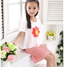 2019 summer baby girls set suit two-piece stripe simple white fluffy skirt short Sling skirt sun flower skirt for baby girl girl winter suit 2018 girls winter two piece suit gilrs coat plus velvet with cloak girls skirt pants leopard skirt culottes