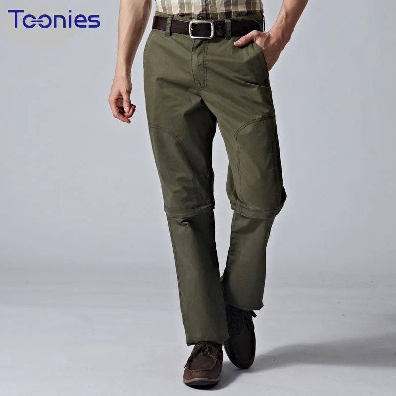 Men Spring Pants Smart Casual Light Washing Full Length Cotton