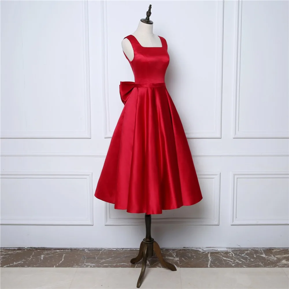 ruthshen Reflective Short Prom Dress 2019 Cheap Burgundy Red Tea Length Backless Cocktail Party Dress Junior Vestidos De Gala