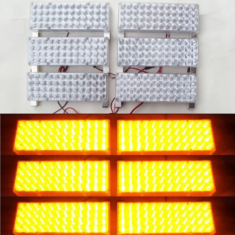 

6*48 288 LED police Lights Car Strobe Emergency Flashing Warning work Light 3 Flashing Modes Strobe Flash Emergency Lights
