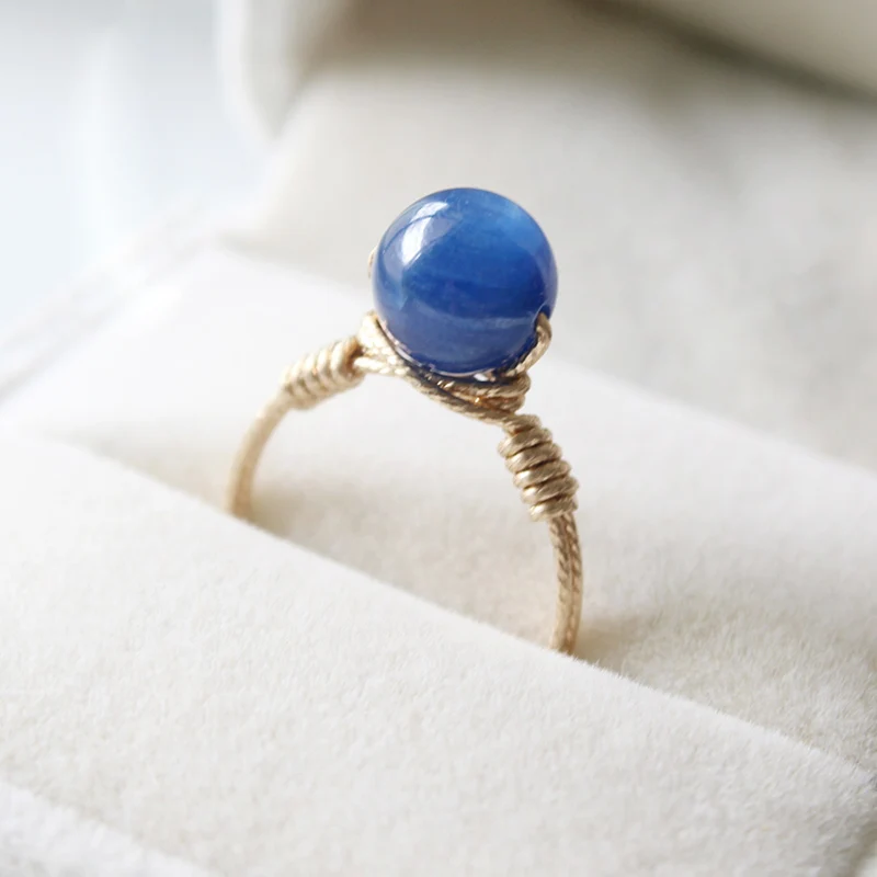

Handmade Natural Cat's Eye knuckle Ring 14 Gold Filled Personalized Birthday Gift Boho Anillos Mujer Bague Femme Rings for Women