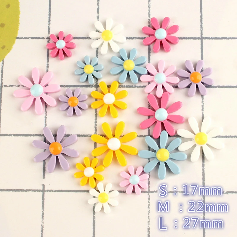 

10pcs/lot Resin Small flower Decoration Crafts Kawaii Flatback Cabochon Embellishments For Scrapbooking DIY AccessoriesButto
