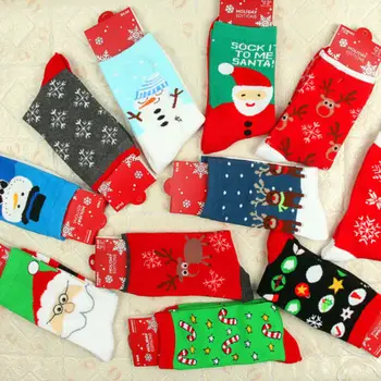 

Christmas Socks Women Men Adults Gift Warm Winter Santa Claus Deer Xmas Gift