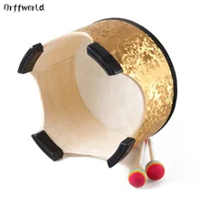 Orff world 40CM Golden font b Drum b font Wood Kids Early Educational font b Musical