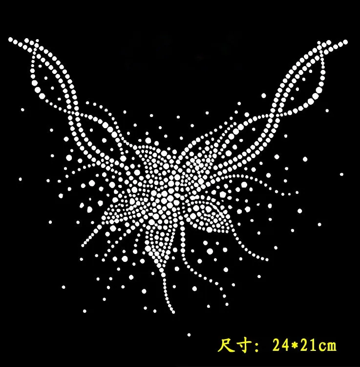 2pc/lot Flower decor hot fix rhinestone transfer motifs iron on designs patch fir sweater | Дом и сад
