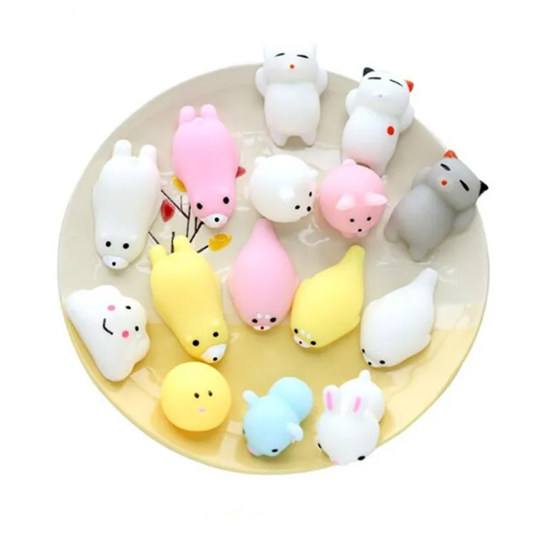 

Hot 1pcs Fun Squishy Mini Kawaii Squeeze Stretchy Animal Healing Antistress slime Toys stress gadget relief toys kid Stress ball