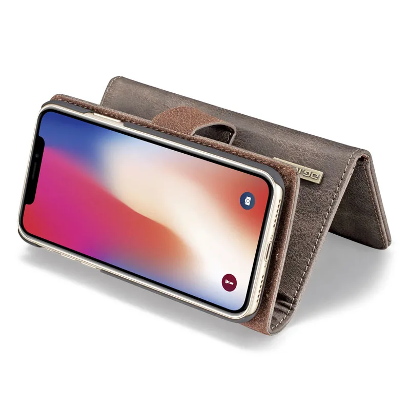 DG. MING Роскошный чехол из натуральной кожи для iPhone X XR XS 8 7 6 S Plus телефона s держатель