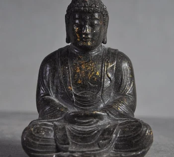 

Old Tibet Buddhism Temple Bronze Gilt Tathagata Sakyamuni Amitabha Buddha Statue