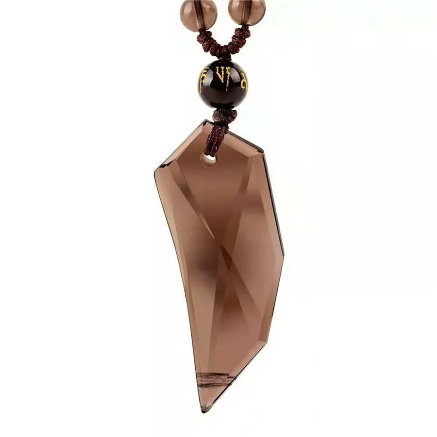 Natural Genuine Ice Obsidian Pendant Women Men Powerful Necklace Fashion Crystal Pendant Bead 50x28x8mm (1)