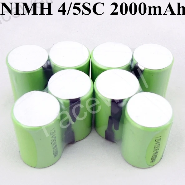 6 шт. батарея 4/5 SC 1 2 v 2000mah перезаряжаемые ni mh sc батареи sub c nimh для 7 устройства