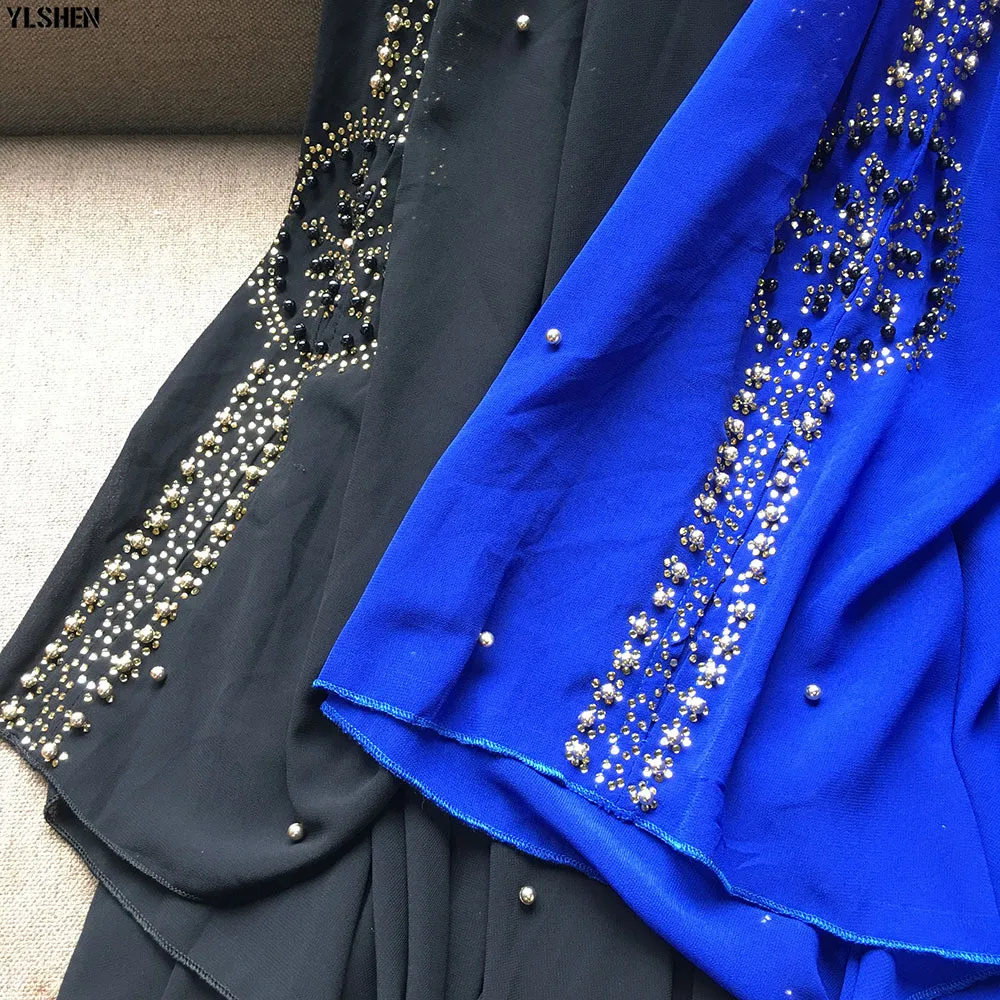 Plus Size African Dresses for Women Dashiki Diamond Beads African Clothes Abaya Dubai Robe Evening Long Muslim Dress Hooded Cape 25