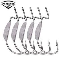 20 шт./лот рыболовный крючок 38105 крючок свинцом 1/0-2/0-3/0-4/0-5/0 червь, крючок джиг большой Крючок Джиг червь крючки