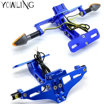 

FOR YZFR1 XJR1300 FJR 1300 FZ1 FZ6 FZ8 R6 Motorcycle Accessories License Plate Holder Rear Registeration Plate Mount LED Light