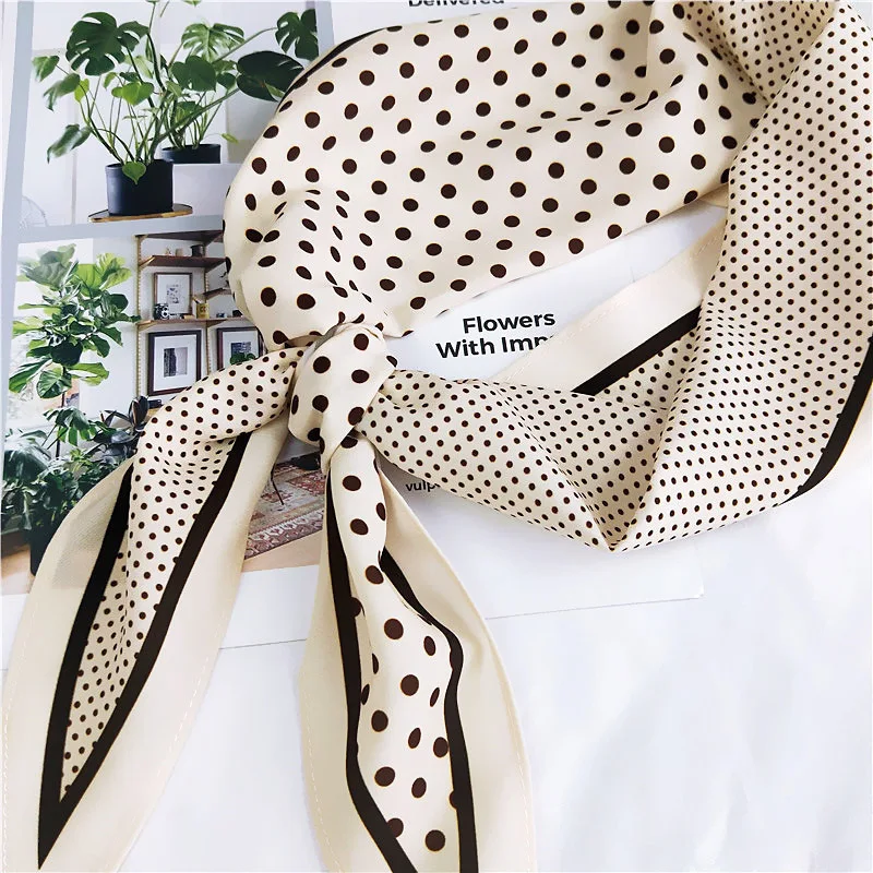 4Colors Triangle Dot Striped Scarf for Women Hair Handkerchief Imitation Silk Plaid Bandana Female Bag Scarves 2018 35*118CM 4Colors Triangle Dot Striped Scarf for Women Hair Handkerchief Imitation Silk Plaid Bandana Female Bag Scarves 2018 35*118CM
