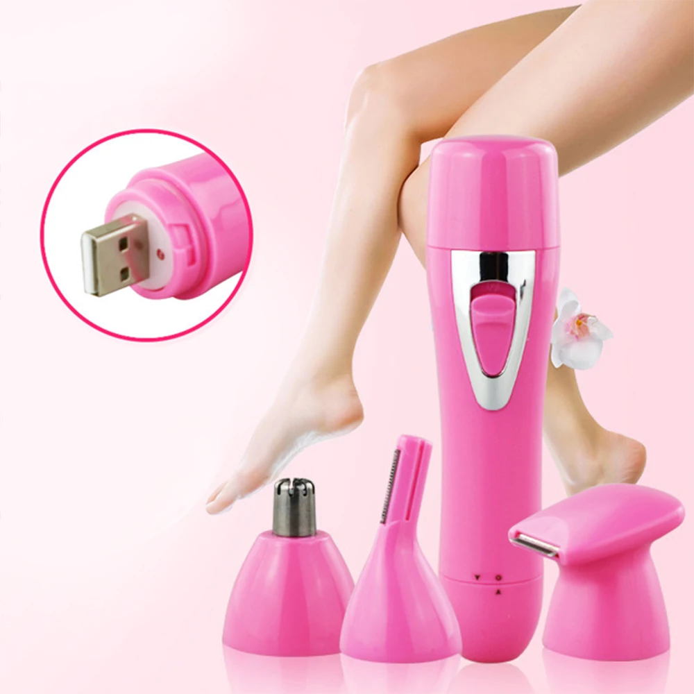 

2018 Rechargeable Epilator Shaver Nose Eyebrow Trimmer Electric Hair Removal For Armpit Leg Bikini Underarm Machine