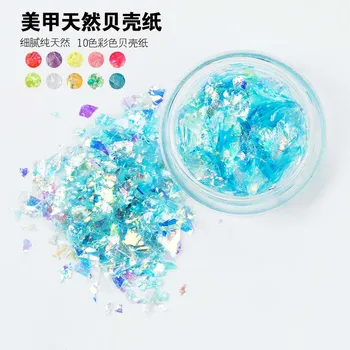 

Nail glass jewelry stickers paper shells nail candy paper phototherapy laser stickers shell paper 10boxes/lot