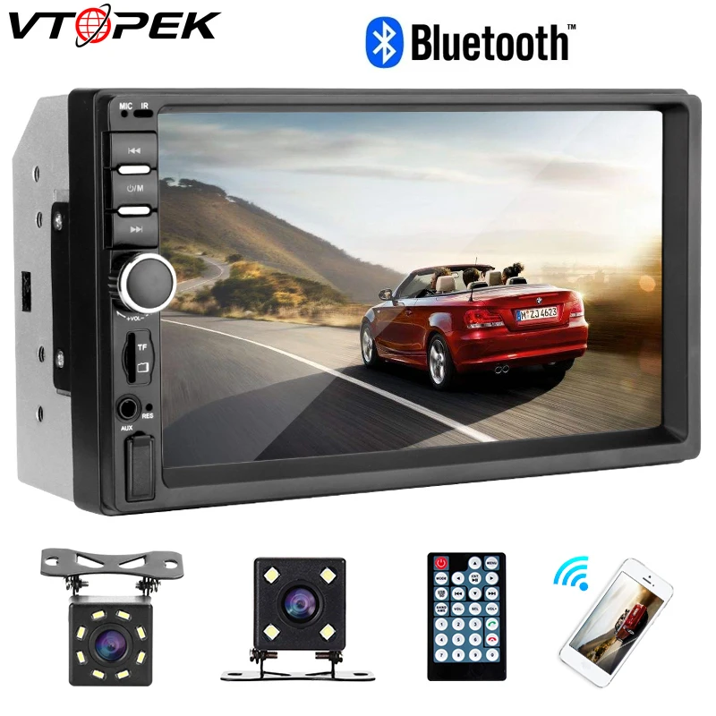 

Universal 2 Din Car Multimedia Player HD Stereo 7" Touch Screen Video MP5 Player Auto Radio Backup Camera Bluetooth USB TF FM