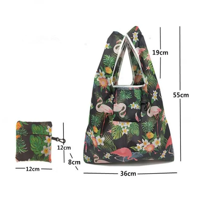 Hot Waterproof Reusable Shopping Bags Women Foldable Tote Bag Portable Cloth Eco Grocery Bag Folding Large Capacity Handbags