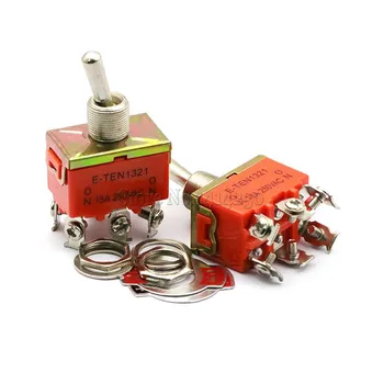 

1Piece Power Switch E-TEN1321 15A 250V AC 6PIN ON-ON 12mm Toggle Switch / Rocker Switch