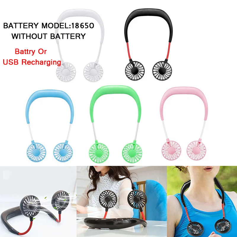 3 скорости Hands-free вентиляторы силиконовые портативные носимые шейные с Usb