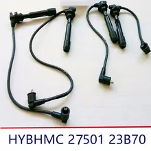O fio de alta tensão spark plug cabo 2750123B70 para Elantra Tucson Sonata 27501 23B70 4 PCS