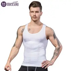 Meisou Горячая похудения мужской жилет Body Shaper Для мужчин футболка Абдо Для мужчин жира уменьшить сжатия черный, Белый Цвет Синий