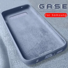 For Samsung Note 10Plus Case Liquid Silicone Soft Cover Cases For Samsung Galaxy S10e S10 S9 S8 Note 9 8 10 Plus + Coque Fundas