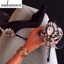 2017 New Fashion Ladies Rhinestone High Heels Valentine Shoes Women Pumps Wedding Dress Shoes Woman Sapato Feminino Stiletto