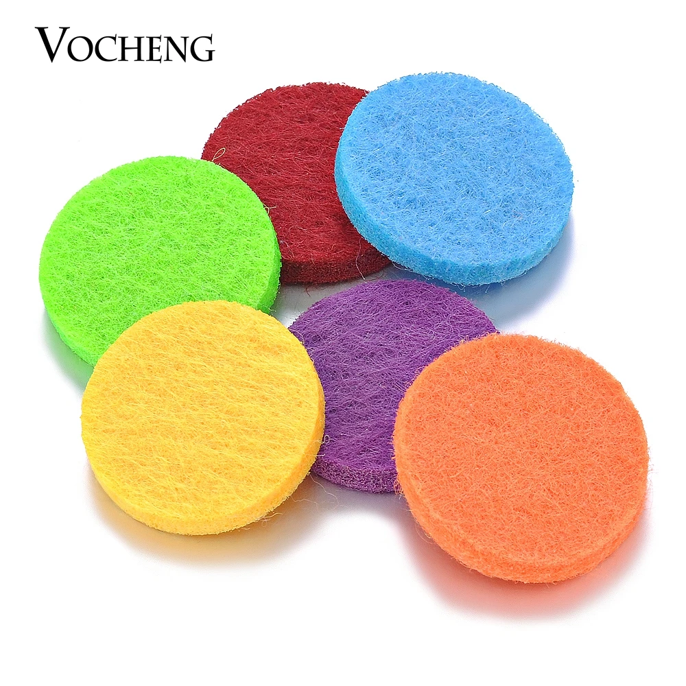 20pcs/lot 15mm Felt Pads Colorful Oil Pad for 25mm Aromatherapy Pendant