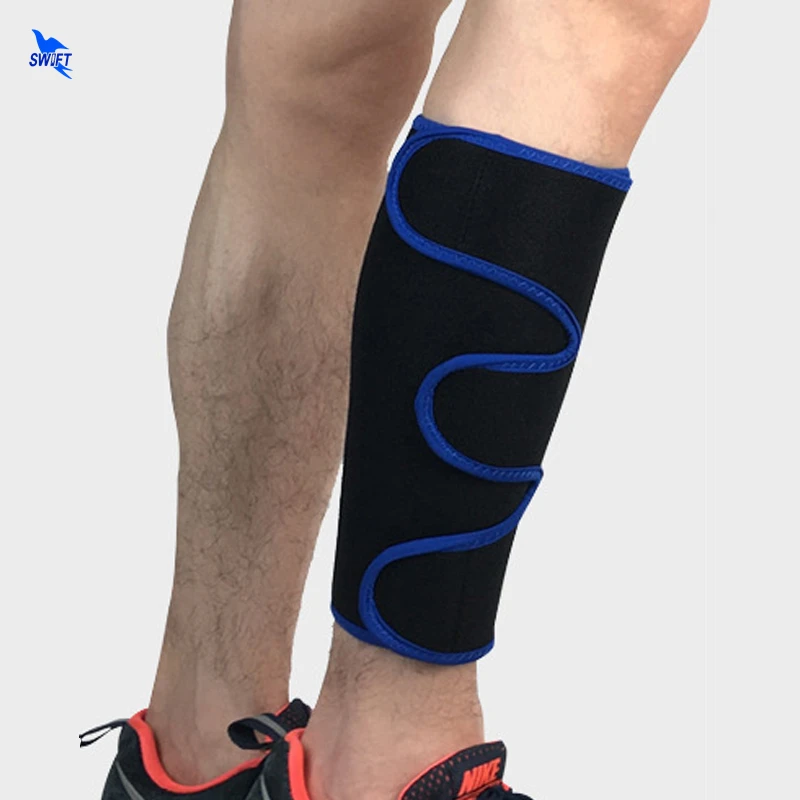 

2 Pcs Free Adjust Neoprene Calf Support Shin Guard Pressure Protector Leg Sleeve MTB Cycling Football Compression Sports Safety