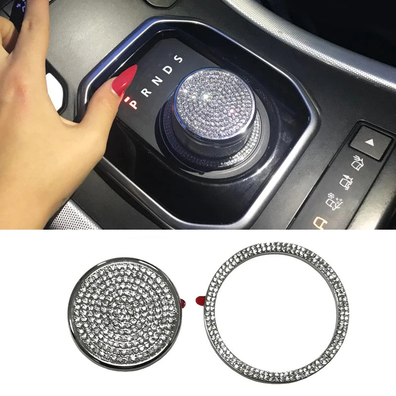 Car gear shift knob head decoration cover trim interior sticker accessories for Range Rover Evoque for