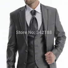 /индивидуальный дизайн, две кнопки, серый смокинг для жениха, Нотч, шафер жених, мужской свадебный костюм/Жених, костюм
