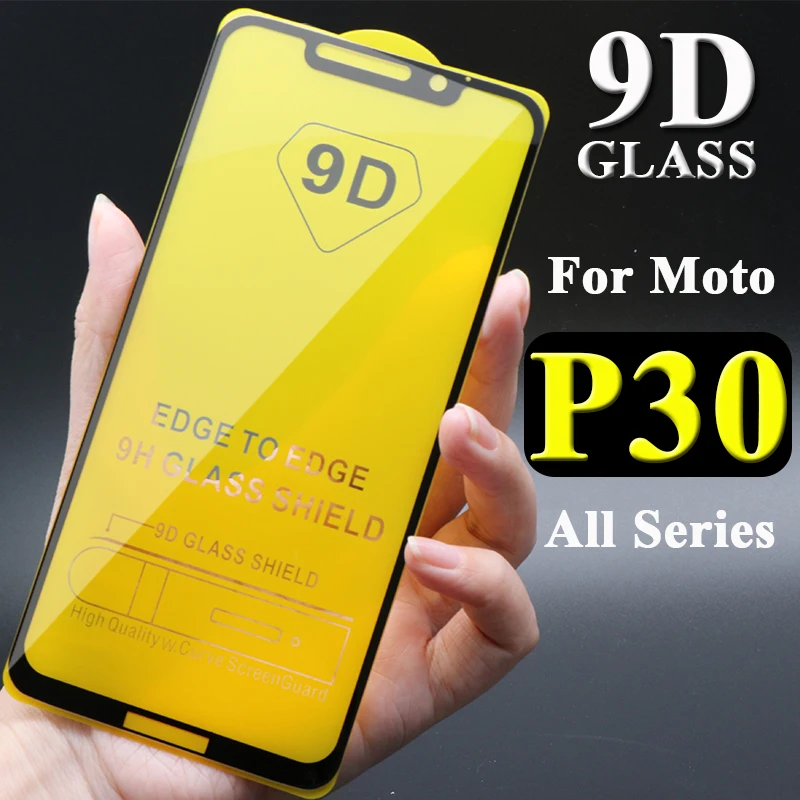 9D Защитное стекло для Motorola Moto P30 Note One Power Verre защита экрана закаленное Tremp полное