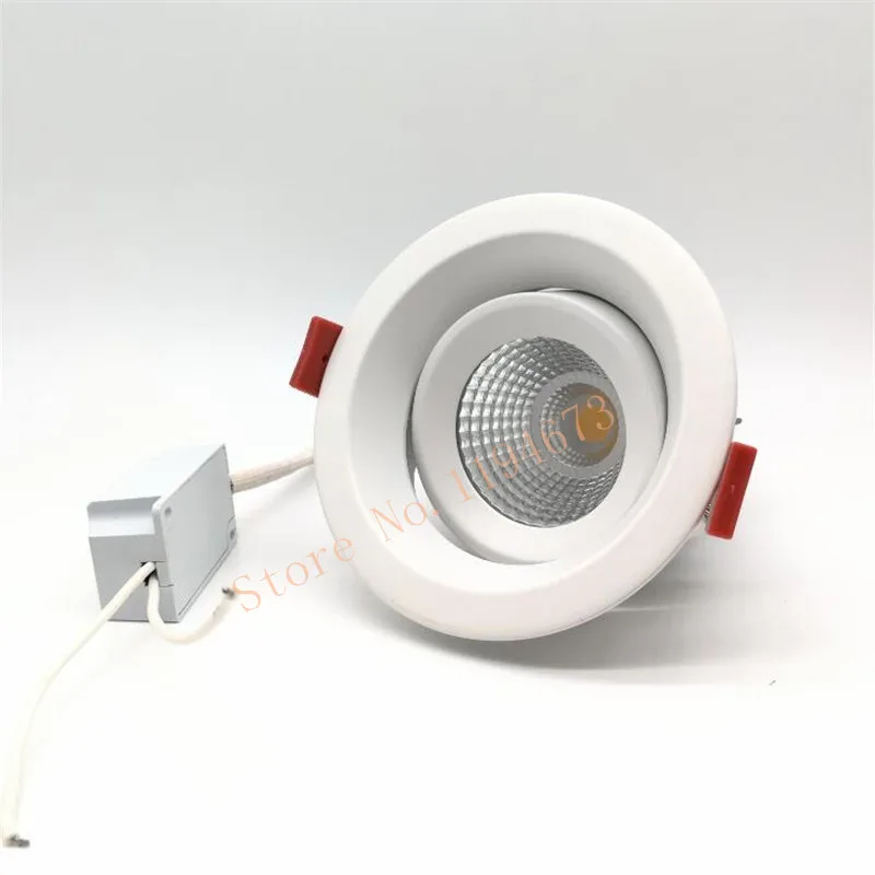 

AC85-265v 10W Dimmable COB LED Ceiling lamp recessed down light lamp LED Downlights Free shipping
