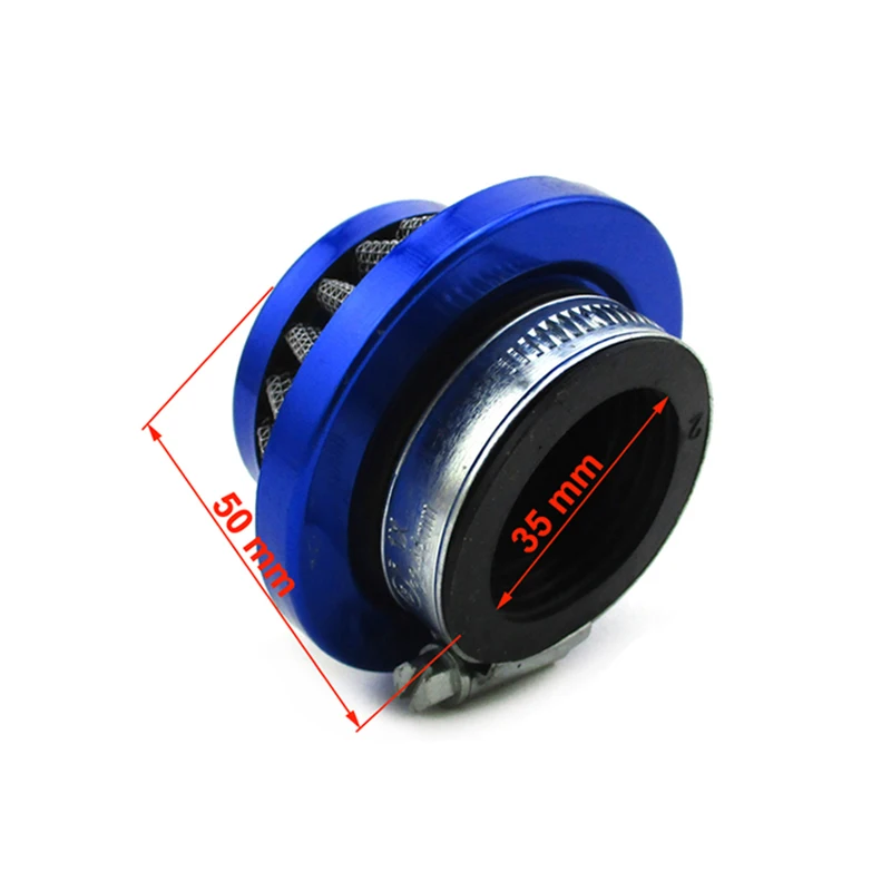 XLSION Aftermarket Blue 35 мм Очиститель воздушного фильтра для 50cc 70cc 90cc 110cc 125cc ATV Go Kart Dirt Pit Bike